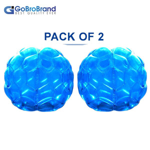 GoBroBrand Bubble Bumper Balls 2 pack of Inflatable Buddy hamster Bbop Ball set -  Used also as Giga Sumo  Wearable human zorb soccer Suits for outdoor play. Size: 36" For Kids & Adults of all ages