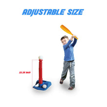 T-Ball Set For Toddlers, Kids, - Baseball Tee Game Includes 1 Bat, 6 Balls, Adjustable "T" Height - Adapts With Your Child's Growth Spurts - Improves Batting Skills - For Boys & Girls Age 3-12 Yrs Old